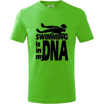 Swimming is in my DNA tričko detské Apple Green