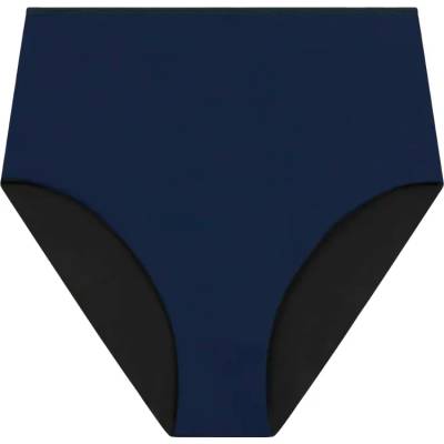 MYMARINI Дамско бикини долнище MYMARINI Women's Highwaist Shorts Bikini bottom - Black / Navy - размер XL (150-5669-0314)