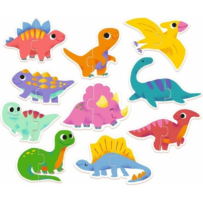 DJECO Duo Dinosauři 10x2 dílky