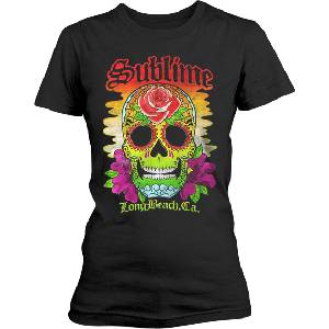 Sublime Colour Skull Black M Дамски Риза (SUBTS06LB02)