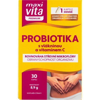 Maxi Vita Prem Probiot+vitC 30 kapslí