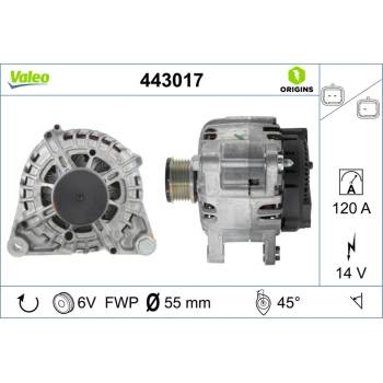 Alternátor VALEO 443017