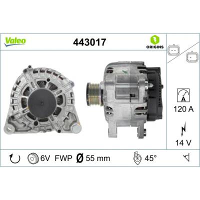 Alternátor VALEO 443017