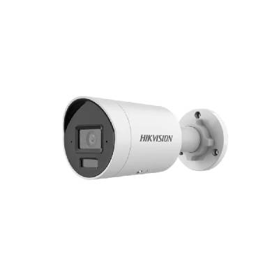 4 MP Acusense Smart Hybrid Light Fixed Bullet Network Camera, 4 mm, F1.6, IR, Бяла светлина до 40 m, H. 265+, IP67, вграден двоен микрофон, вграден слот за карта с памет (до 512 GB), 12Vdc/PoE 7.5W (ds-2cd2043g2-li2u)