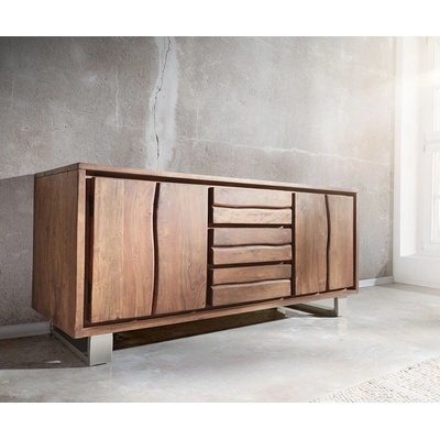 Delife Live Edge 172 cm 3 zásuvky 4 dvířka