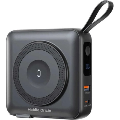 Mobile Origin PowerBank 10000mAh зарядно устройство за пътуване Lightning/USB-C черно (PBT-03L-BLK)