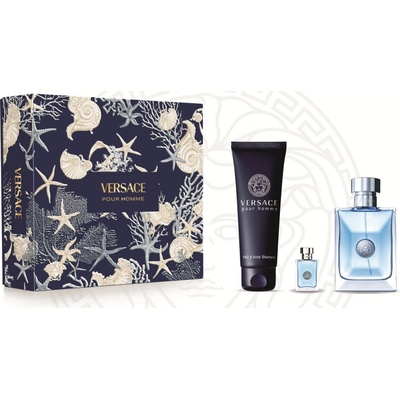 Versace Pour Homme pro muže EDT 100 ml + sprchový gel 150 ml + EDT 5 ml dárková sada