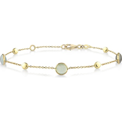 Lillian Vassago Zlatý náramek s akvamarínem, labradoritem a citrínem (lemon quartz) LLV22-GB020Y