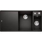 BLANCO Axia III 6 - Мивка от Silgranit, 99x50 см, с регулиране на оттока и с аксесоари, черна 525854 (525854) Мивка за вграждане