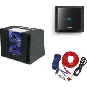 Alpine Комплект Alpine SBG-1244BP Subwoofer Bandpass 30 см (12") + S2-A60M моноусилвател + комплект кабели 10мм2 (S2A60MSBG1244BP) Автоколони