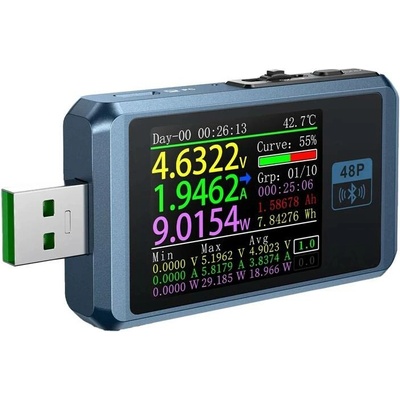 FNIRSI FNB48P BT Tester USB portů s Bluetooth