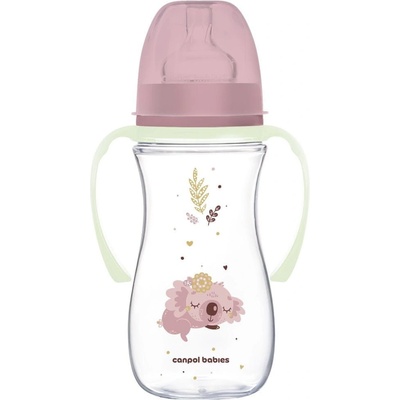 Canpol Babies Antikoliková fľaša EasyStart sleepy koala ružová 300 ml