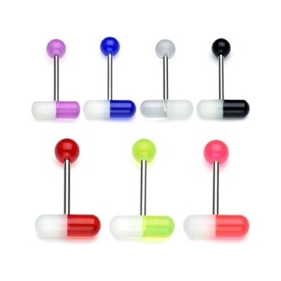 Šperky4U piercing do jazyka kapsle PJ01001-WC