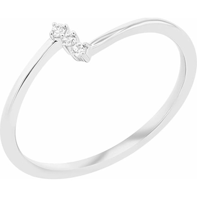 Eppi Minimalistický prsteň s tremi lab grown diamantmi Alanna R45049
