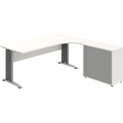 OFFICE PRO s.r.o. HOBIS kancelársky stôl pracovný, zostava ľavá - CE 1800 HR L, biela