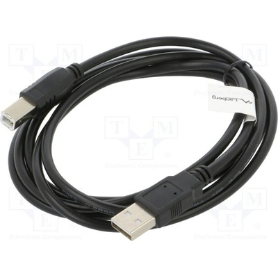 Lanberg CA-USBA-10CC-0018-BK USB 2.0, USB A vidlice,USB B vidlice, zlacený, 1,8m, černý