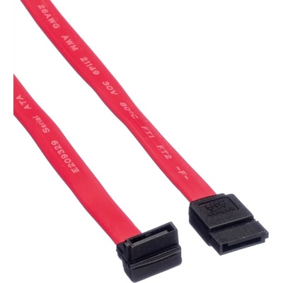 Roline Кабел Roline 11.99. 1556, SATA II към SATA II, 0.5m, ъглов, червен (11.99.1556)