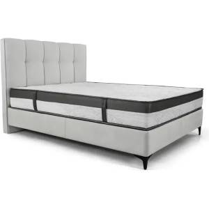  Тапицирано легло Boxspring светлосиво