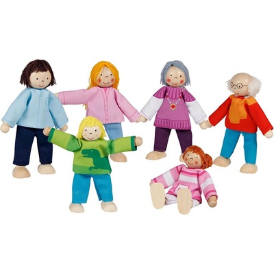 Goki Детски комплект гъвкави кукли Goki - Модерно семейство (51496)