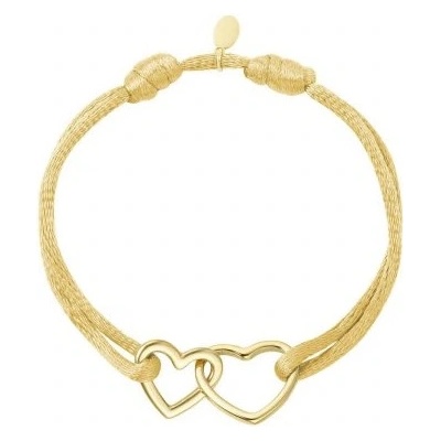 Ornamenti pozlacený náramek Hearts Champagne gold OOR300088