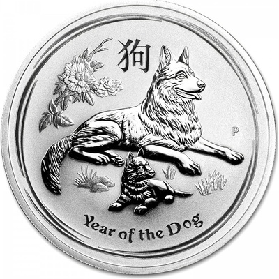 Perth Mint Strieborná minca Year of the Dog / Rok Psa 2018 Lunárna séria II 1 oz