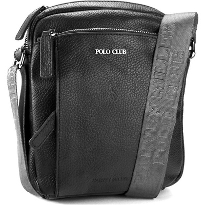 Harvey Miller pánská kožená crossbody taška Polo Club no. 327 černá