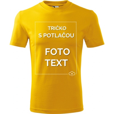 Tričko s potlačou žltá