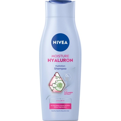 Nivea Moisture Hyaluron hydratačný šampón s kyselinou hyalurónovou na vlasy 400 ml
