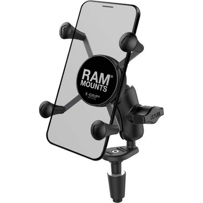 Kompletná zostava držiaka X-Grip s uchytením do krku riadenia motocykla, RAM Mounts