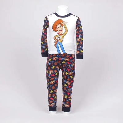 Детска памучна пижама в тъмносиньо и светлосиво с анимационен герой