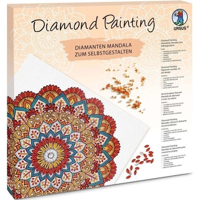 URSUS Diamond Art Painting umělecká sada - Mandala červenomodrá