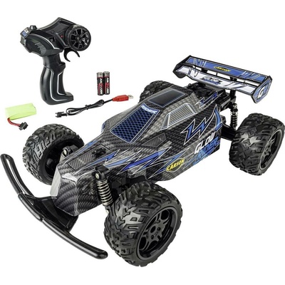 Carson Modellsport Glow Rider modrá RC model auta elektrický buggy 100% RTR 2,4 GHz vr. akumulátorov nabíjačky a b 1:12