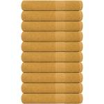 vidaXL Кърпи за сауна FROGN 10 бр. Златни 80x200 см 360 г/м2 (136817)