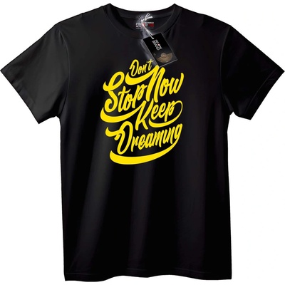 NOONEBRAND Тениска Не Спирай Продължавай да Мечтаеш - S, Black