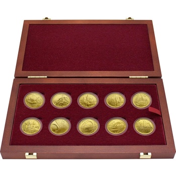 Česká mincovna Sada 10 zlatých mincí Hrady 55,5 g