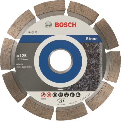 BOSCH Diamantový deliaci kotúč Standard for Stone 125 × 22,23 × 1,6 × 10 mm 2.608.603.236