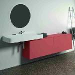 Ideal Standard Atelier Conca стенен шкаф с 2 чекмеджета и плот 200 см червен - матово оранжев (T4332Y3)