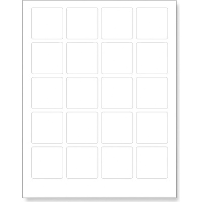 CDRmarket ETR0ECO4040A4100 samolepiace etikety 40 x 40 mm, 24 etiket, A4, 100 listů, biela