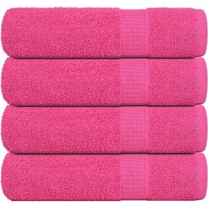 vidaXL Кърпи за ръце FROGN 4 бр. Розови 50x100 см 360 г/м2 (137047)