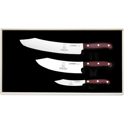 GIESSER серия PremiumCut Set No. III Rocking Chefs Micarta Комплект ножове, GIE. 1996.3. rc (GIE.1996.3.rc)