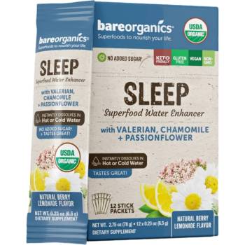 bareorganics Sleep Superfood Water Enhancer [12 x 6.5 грама] Berry Lemonade