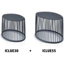 PlasticFuture Set 2 univerzálních oválných košů CLUBO 30+55l antracit