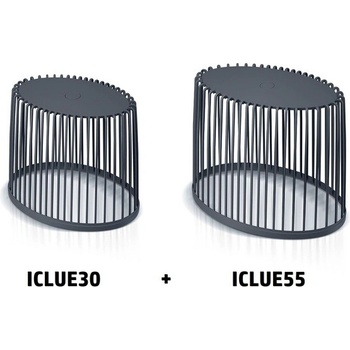 PlasticFuture Set 2 univerzálních oválných košů CLUBO 30+55l antracit