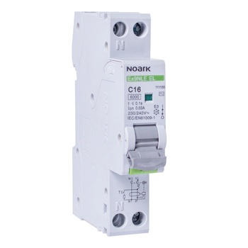 NOARK Electric ЕДНОМОДУЛНИ КОМБИНИРАНИ ДТЗ, 1PN, 20A, 30MA, ТИП AC - 111156 (111156)