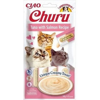 INABA Cat Churu Pyré tuniak s lososom 4 x 14 g