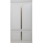 WOOOD Светлосив гардероб от масивен бор 110x215x62 cm Organize - WOOOD (800891-M)