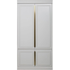 WOOOD Светлосив гардероб от масивен бор 110x215x62 cm Organize - WOOOD (800891-M)