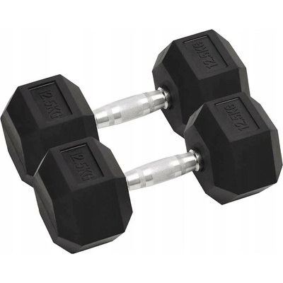 VidaXL Chromované činky 2 x 12,5 kg