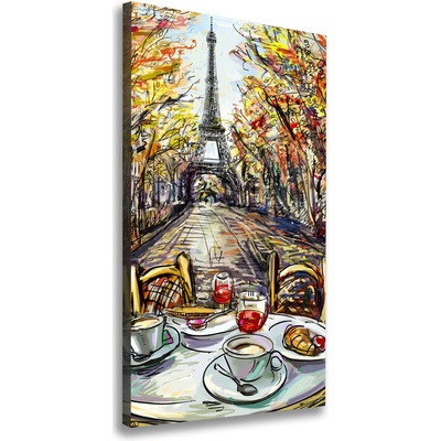 Vertikálny foto obraz na plátne Raňajky v Paríži 50x100 cm