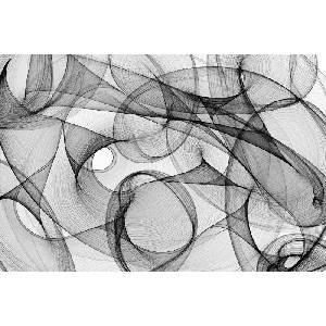 DIMEX ART Флизелинов фототапет абстрактен черно-бял модел 375 x 250 см
